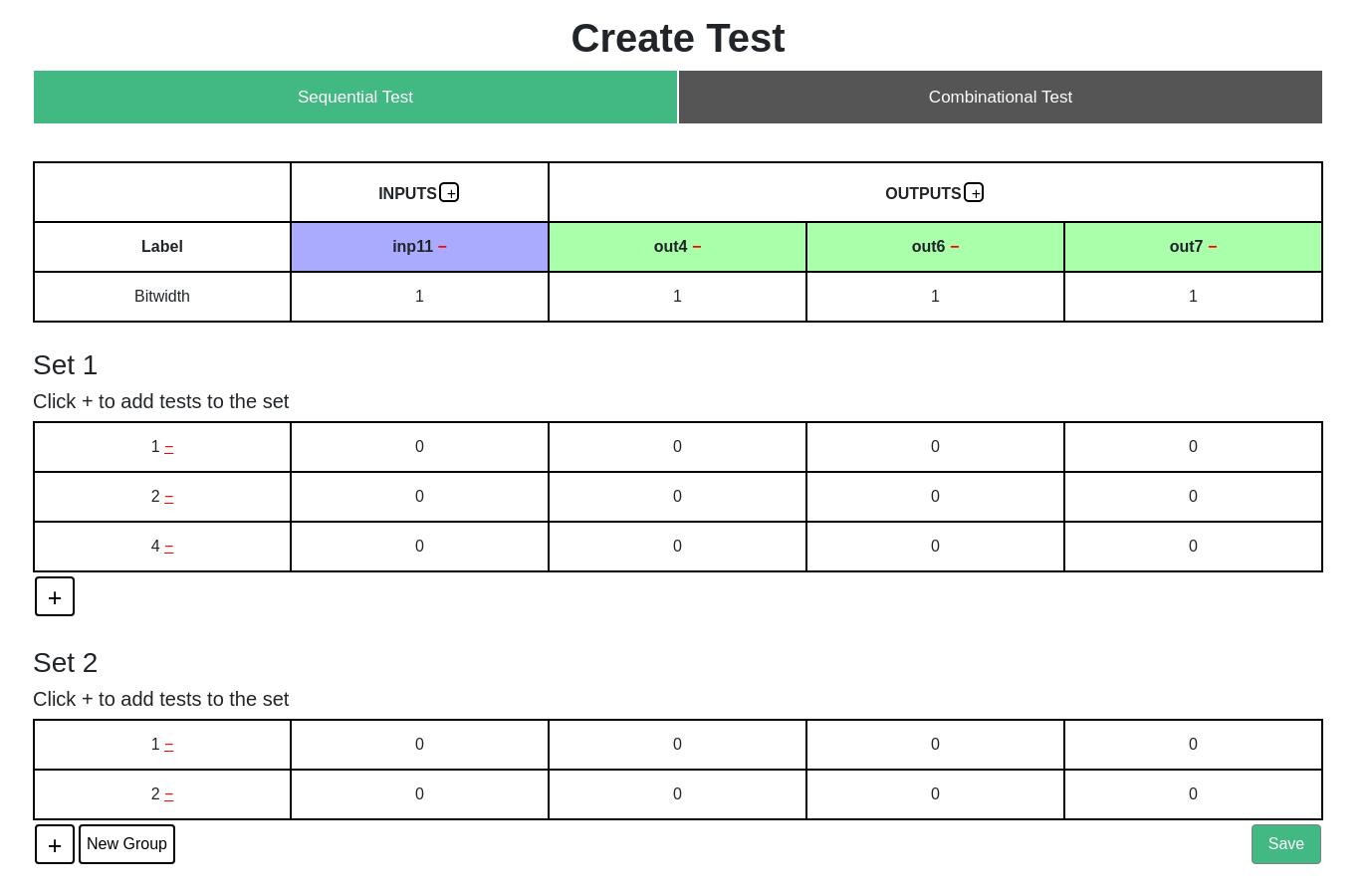 New Test Creator